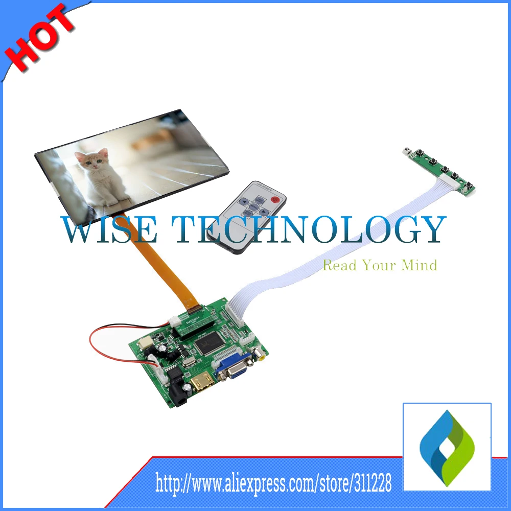 HDMI VGA 2AV пульт дистанционного управления Lcd плата 7 дюймов 1280*800 N070ICG-LD1 IPS LCD