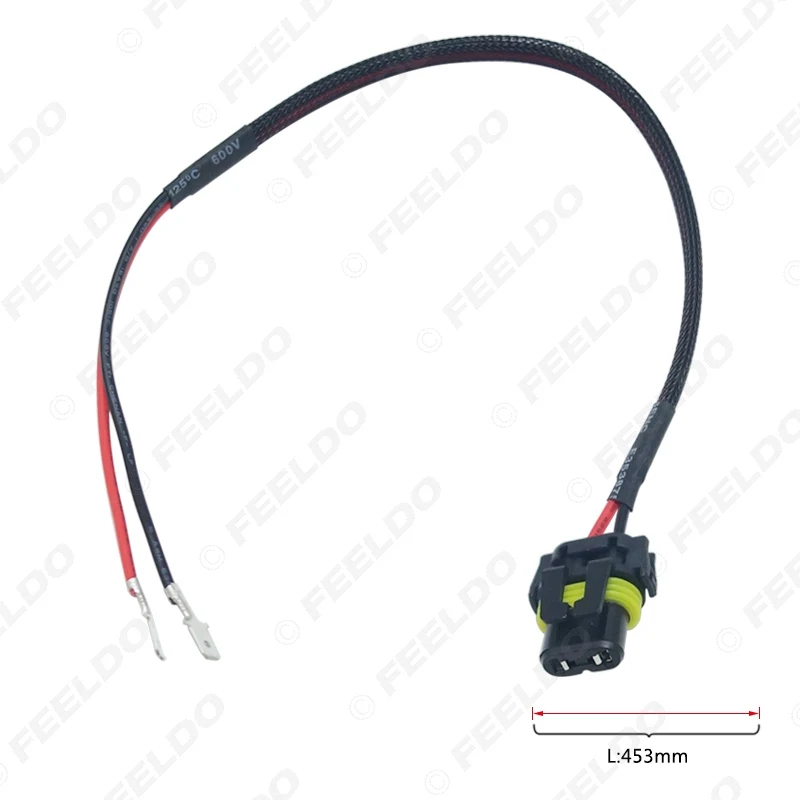 FEELDO 1PC 12V 35W 55W Auto HID Conversion Kit Xenon Lamp Bulb Power Wire Harness Female Plug Cord H11 Cable | Автомобили и