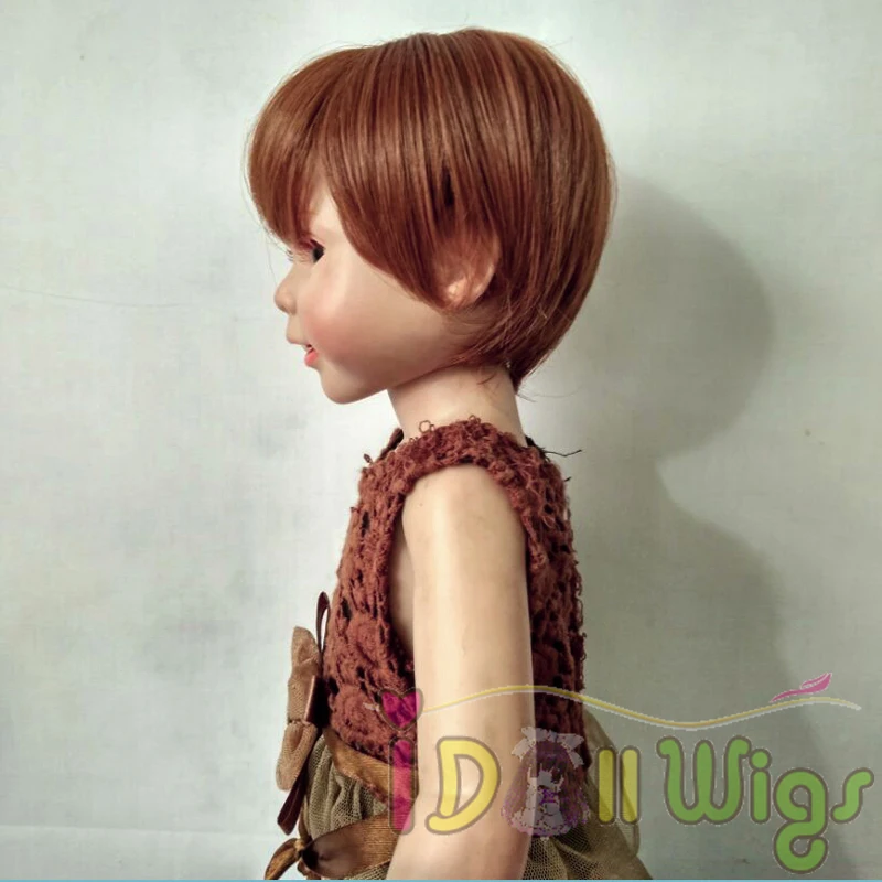 Бесплатная доставка синтетический милый короткий боб парик с полной челкой для 18