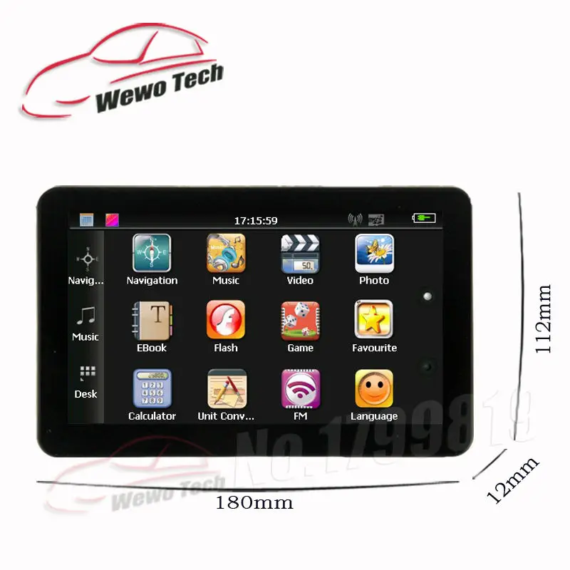 7 дюймов GPS навигации fm 128 МБ 800 мГц WINCE6.0 2015 Карты для Россия Беларусь Казахстан