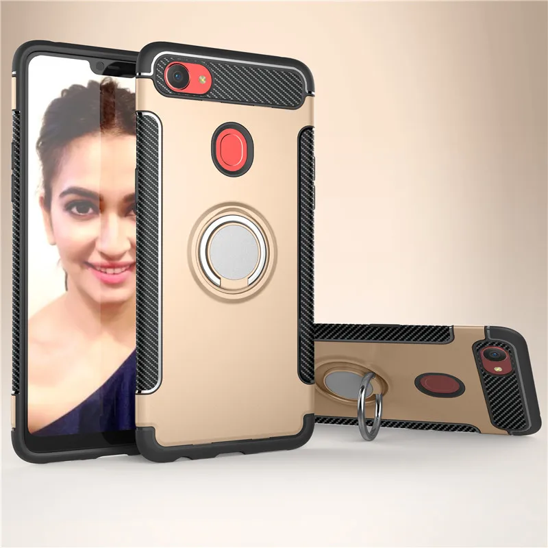 Резиновый бронированный чехол для OPPO R17 R15 мечта R9 R11 S плюс A77 F3 F5 A73 A79 A83 A5 A3S A7X A3 F7 F9 автомобиля gppro металлическое кольцо-держатель чехол