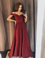 2021 new sexy burgundy prom dresses spaghetti a line off shoulder cap sleeves open back floor length lplus size evening gowns we