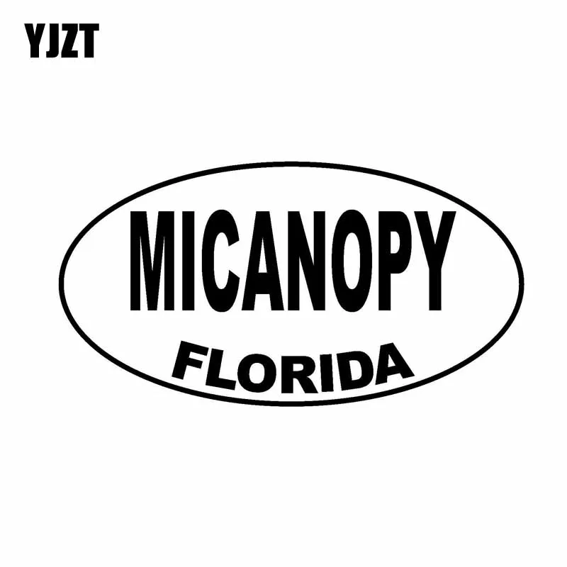 YJZT 14 1 см * 7 5 MICANOPY FLORIDA овальная Автомобильная наклейка забавная виниловая черный