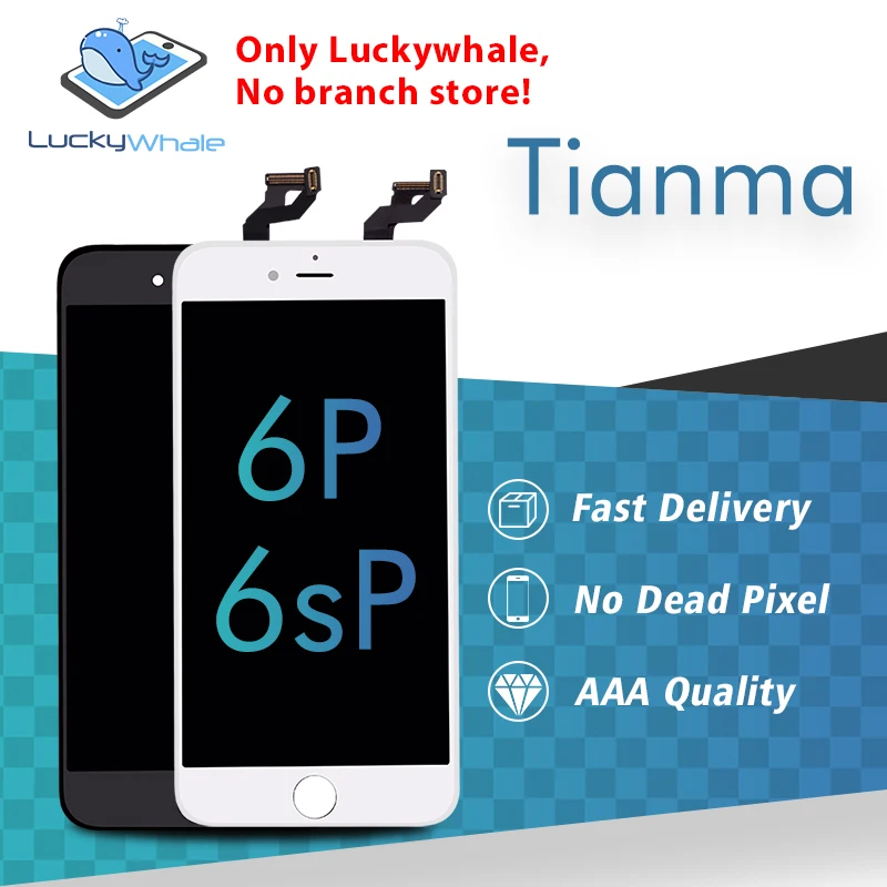 20 шт. Премиум tianma ЖК дисплей для iphone 6 plus 6s экран и дигитайзер сборка 3d сенсорный