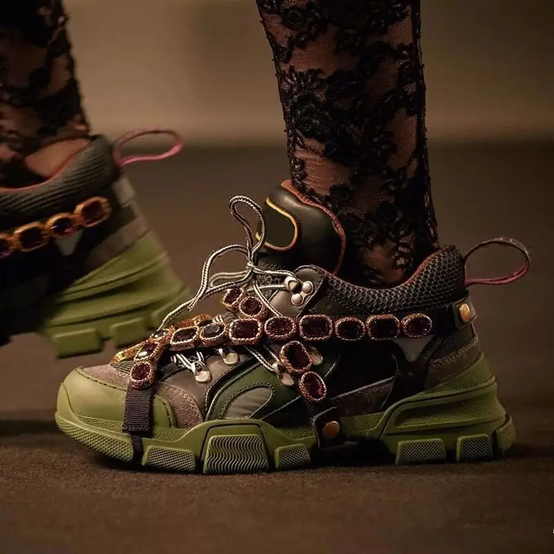 Роскошная Брендовая обувь ручной работы украшенная кристаллами смешанных