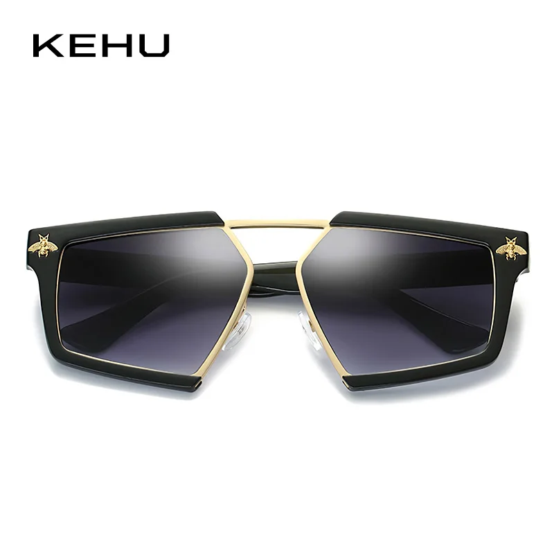 Женские квадратные солнцезащитные очки KEHU брендовые в оправе из сплава UV400 K9735 |
