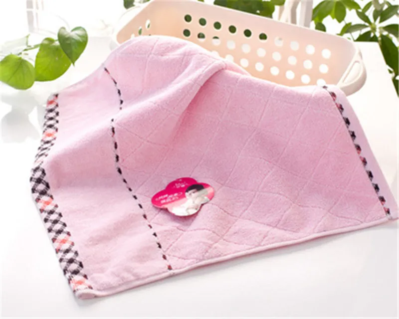 SBB Whole cotton face Towel wholesale 32 strands of cotton super absorbent towel soft Twistless yarn facecloth Wholesale gift - Цвет: Розовый