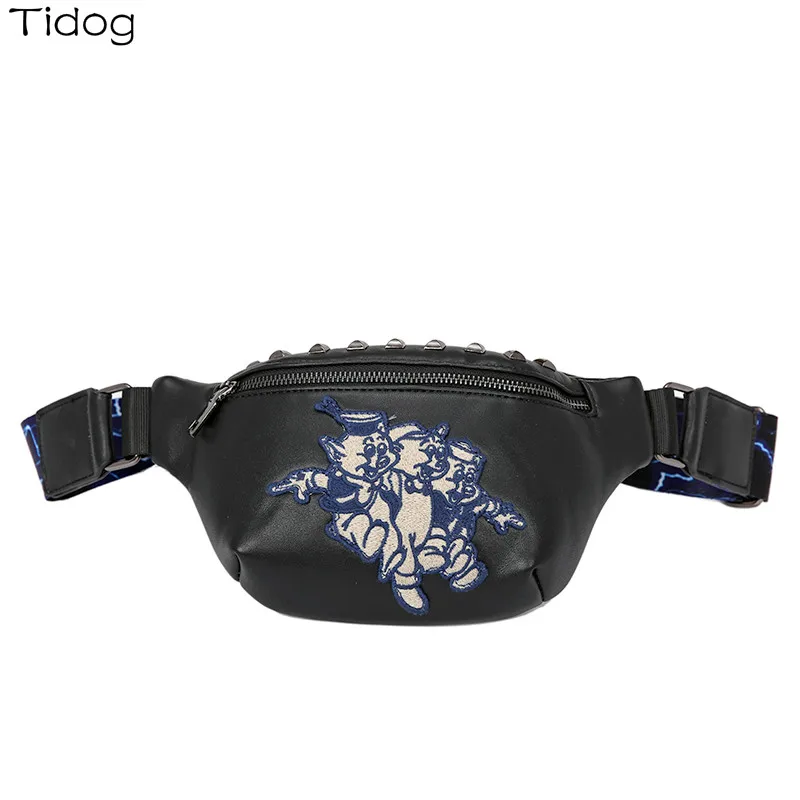 

Tidog Street fashion pig casual pattern chest bag