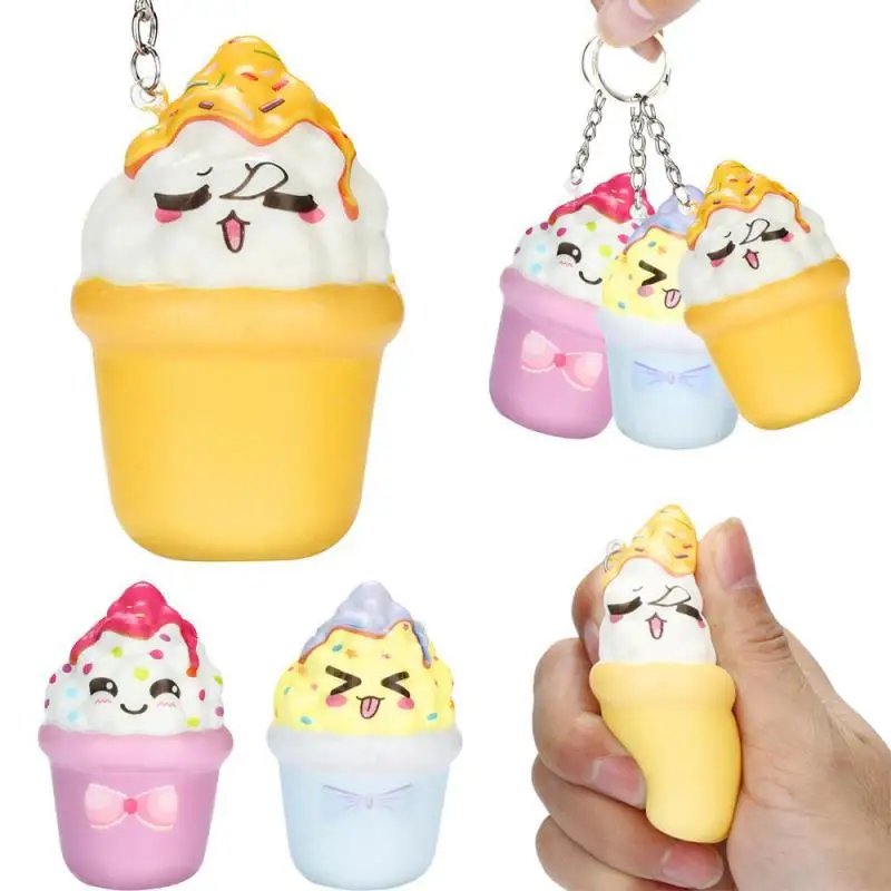 Мороженое Kawaii медленно растущий крем душистый брелок игрушки для снятия стресса
