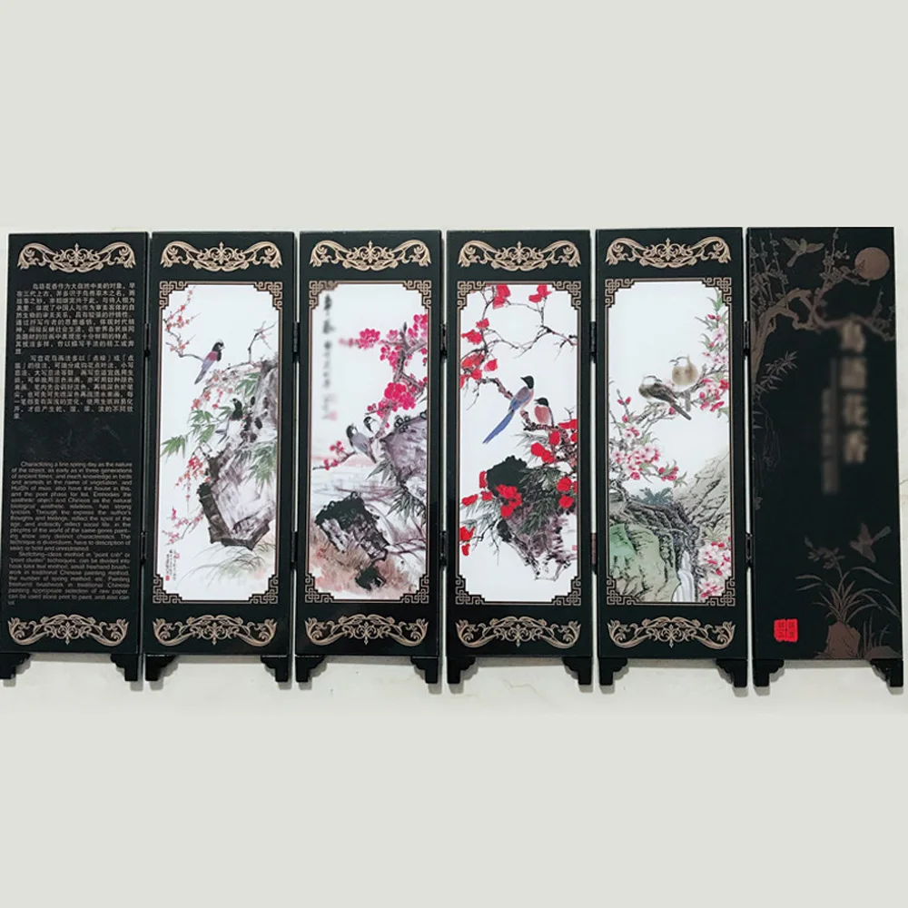 Мини экран складной китайский художественный s живопись комната Винтаж
