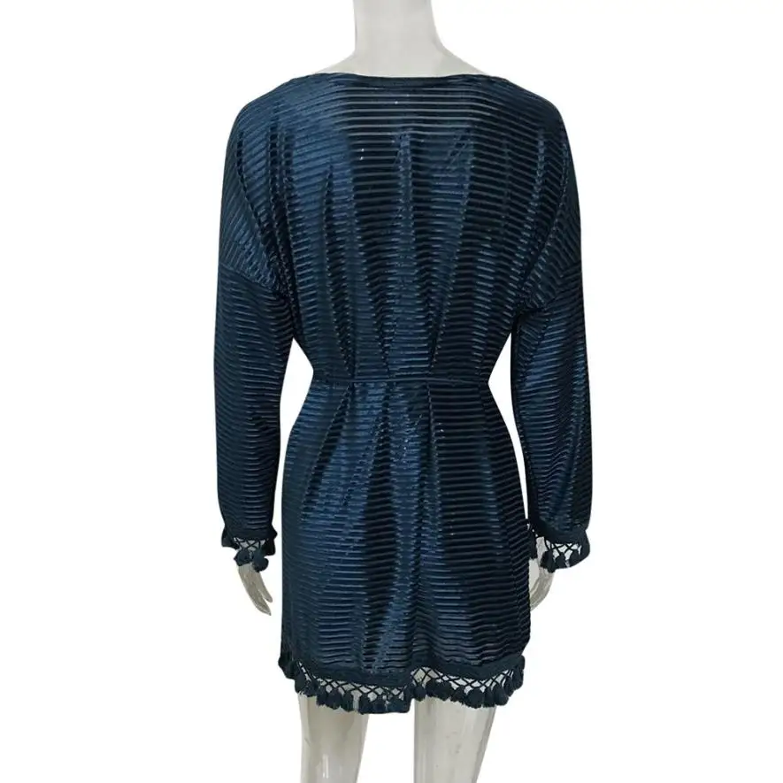 2018 осень зима новые женские сексуальные Полосатые Коктейльные Вечерние мини