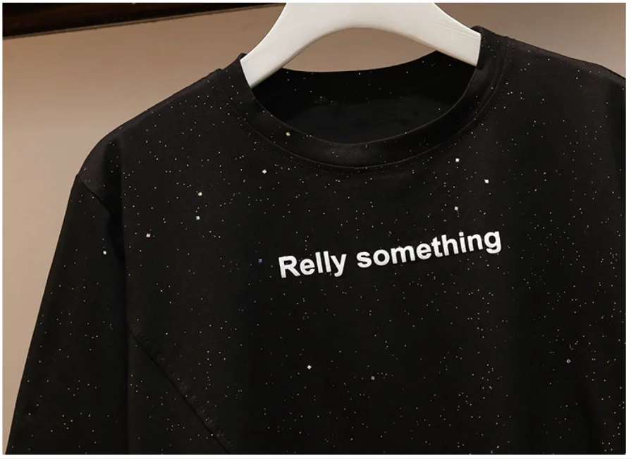 Новое летнее женское платье большого размера 2019 модная черная футболка с принтом