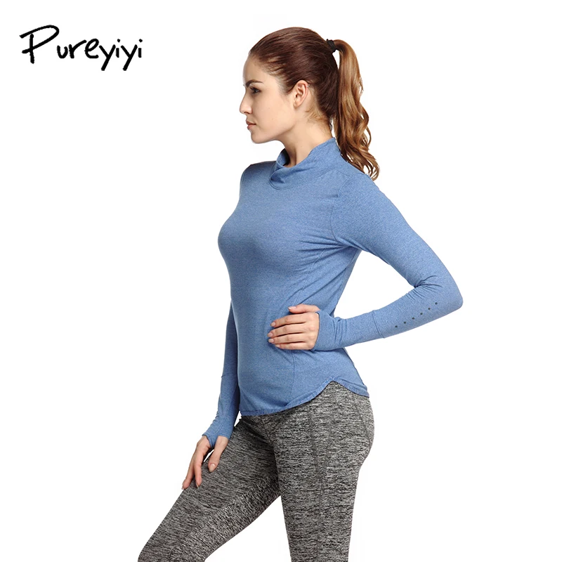 Женская футболка для йоги Pureyiyi с длинным рукавом спортивная одежда фитнеса