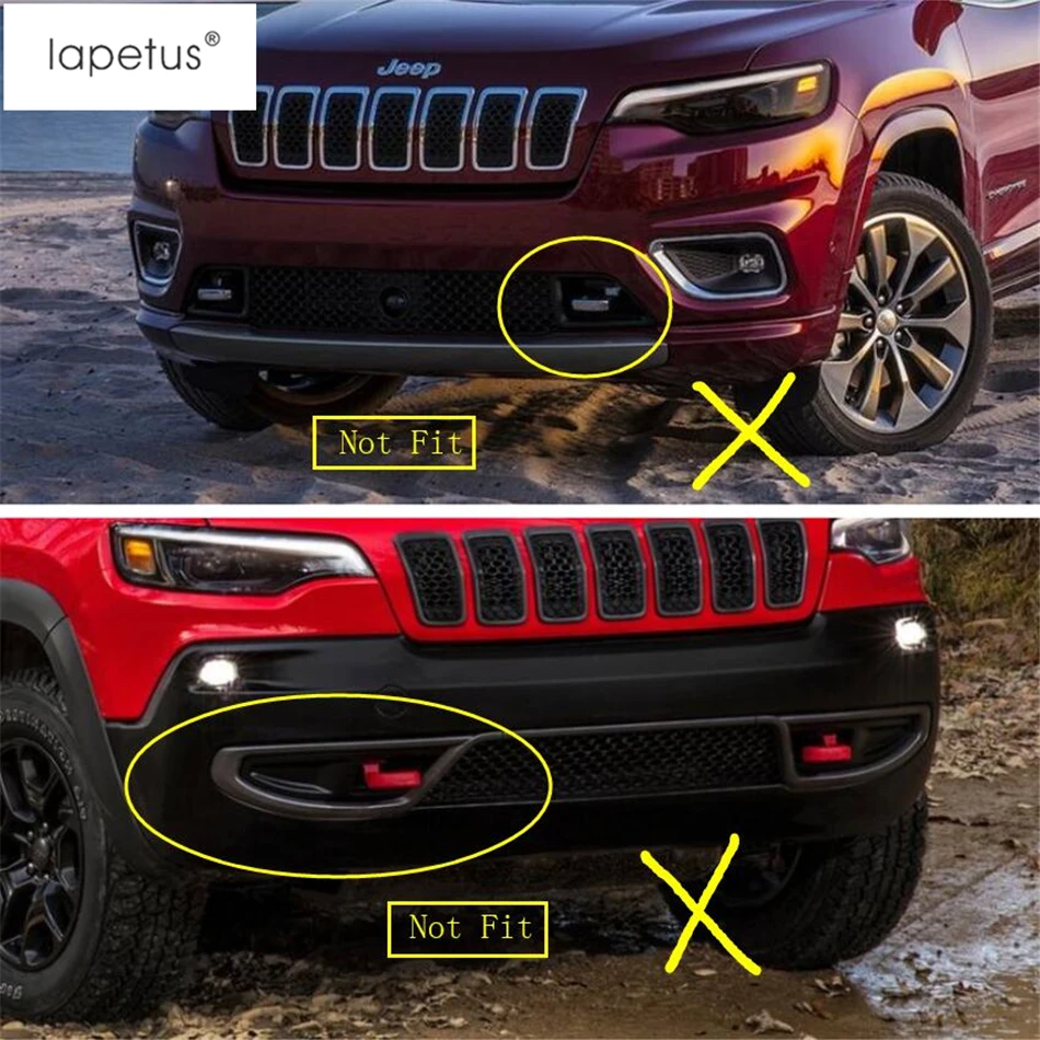 Lapetus аксессуары для Jeep Cherokee 2019 ABS передний бампер кондиционер Впускной молдинг