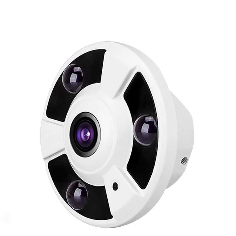Lihmsek ONVIF POE IP рыбий глаз камера 1920*1080P Внутренняя видеонаблюдения с 3pcs IR Array LEDs 130 180