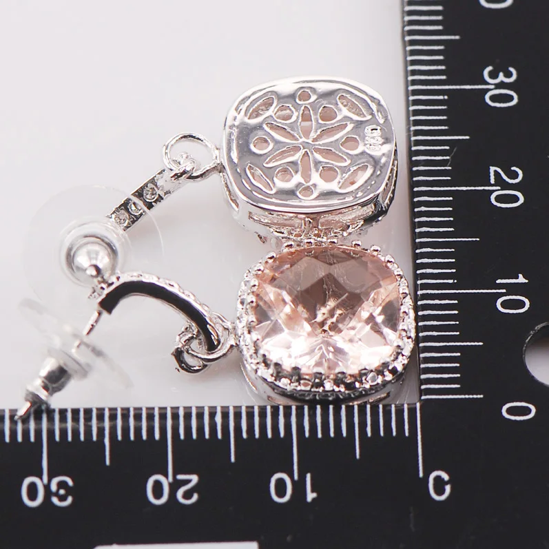 Серебряные серьги в виде морганита телефон TE453|925 sterling silver earrings|silver earringssterling earring |