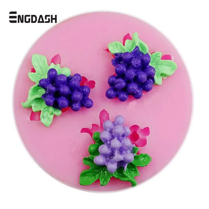ENGDASH 1 шт. 3D силиконовая форма для винограда мыло формочки свечей из помадки Сахар