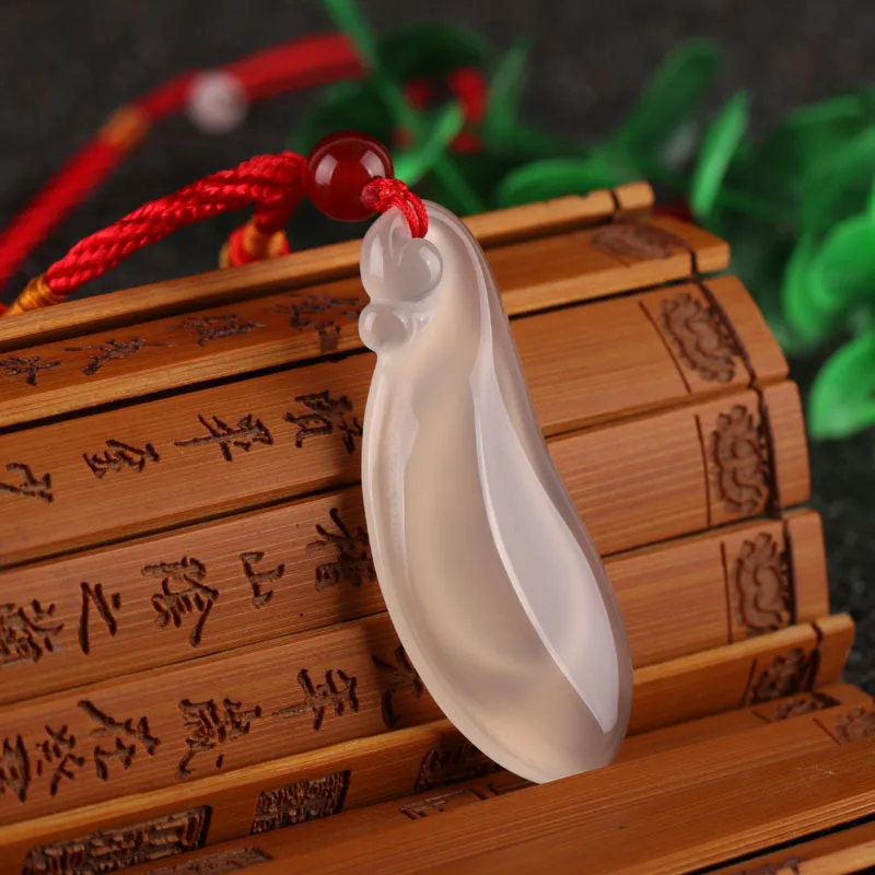 Подвеска из натурального сырого агата Всесезонная нефрита со льдом для мужчин и