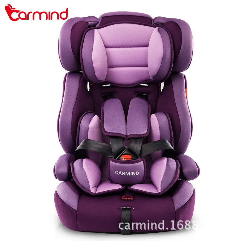 Детское автокресло безопасности для детей 9-12 лет один заменитель ISOFIX 3C - Цвет: purple