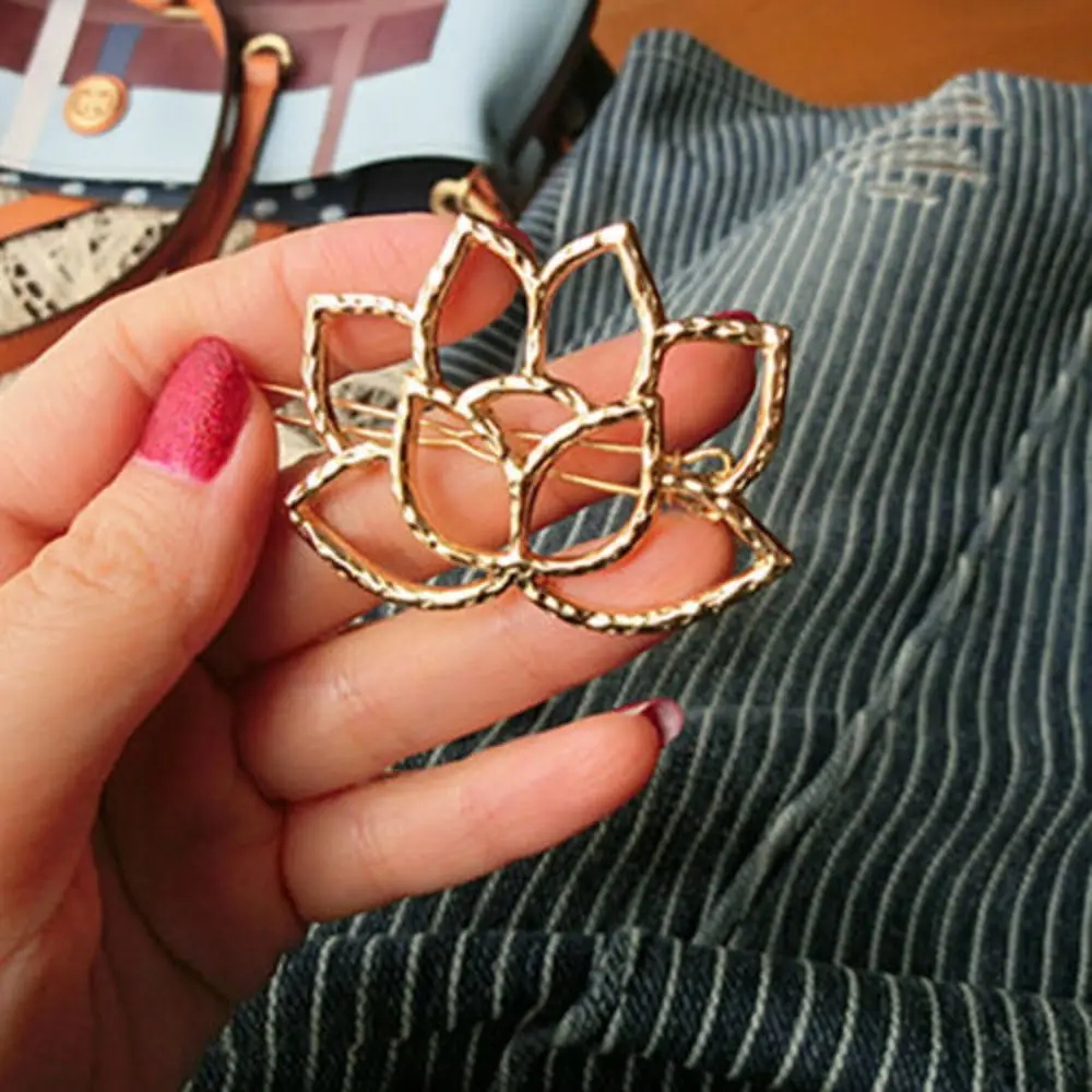 Women's Fashion Hair Accessories Lotus Retro Styling Hairpin Clips Headdress Flower Barrettes Headwear |