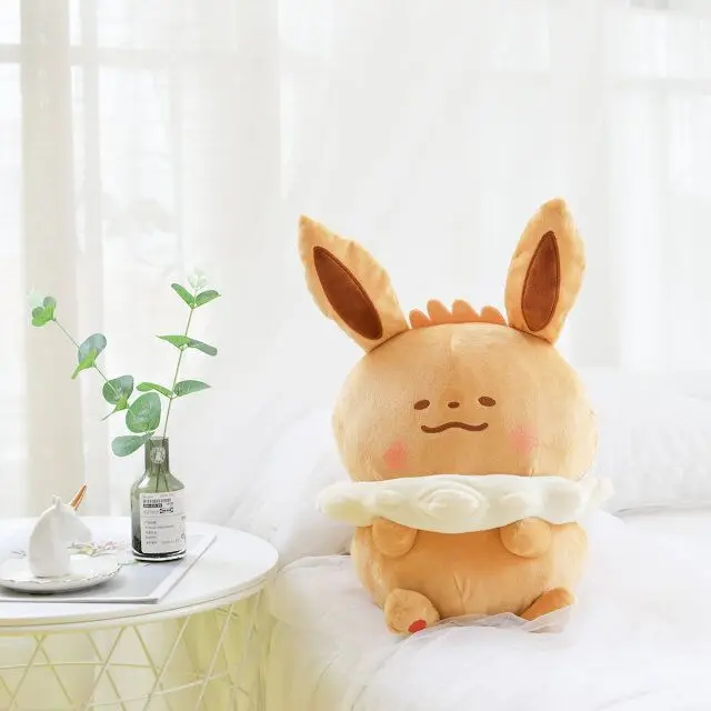 Q версия каваи Пикачу eevee плюшевые игрушки прекрасный мультфильм мягкие диван подушка кукла милый подарок для девочки подарок на день детей - Цвет: eevee