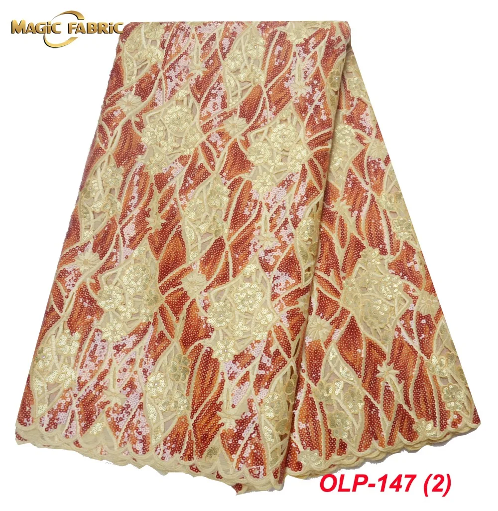 Nigerian African Lace Fabric Wholesale Organza Fabrics With Sequins &amp Stones For Wedding Dress 2018 Violet Color OLP-147 | Дом и сад