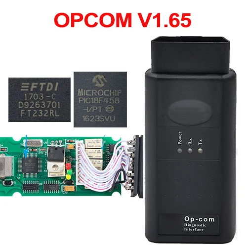Opcom для opel сканер op com V1.65/V1.7/V1.78/V1.99 с PIC18F458 FTDI obd opel Авто диагностический сканер CAN BUS интерфейс - Цвет: OPCOM V1.65