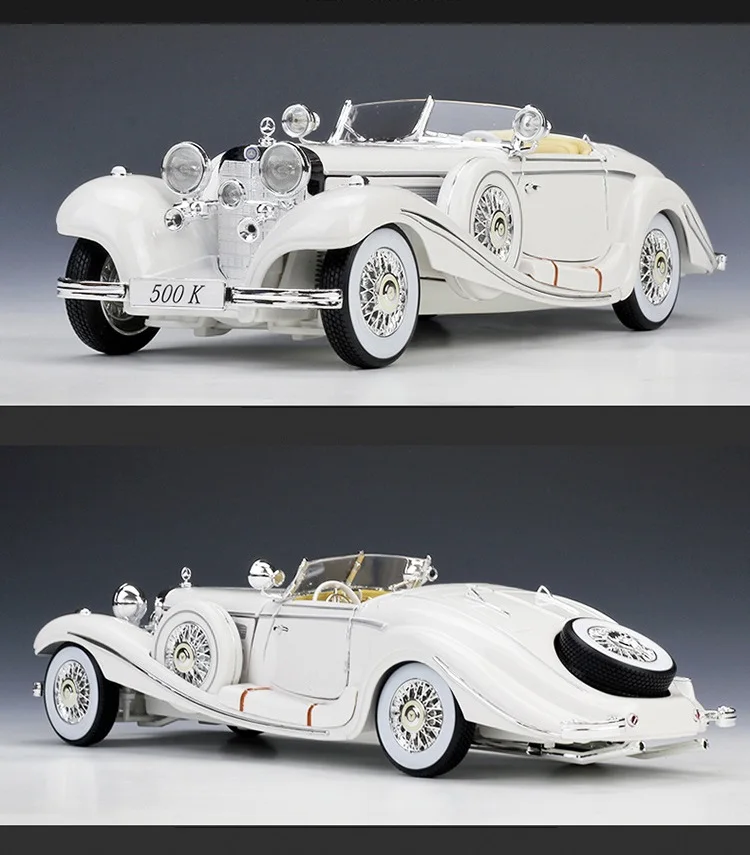 1:18 Maisto Benz 500K 1936 белый/красный/фиолетовый литье под давлением модель автомобиля