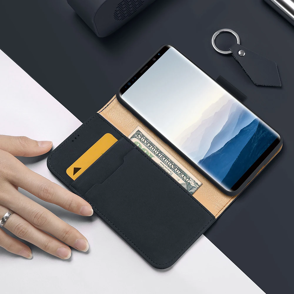 Чехол DUX DUCIS из натуральной кожи для samsung Galaxy Note 8 Note8 флип-кошелек Магнитный чехол