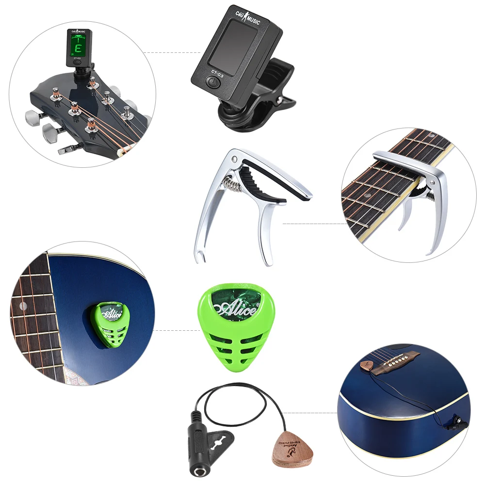 Набор аксессуаров для гитары набор инструментов акустической с клипсой Capo тюнер