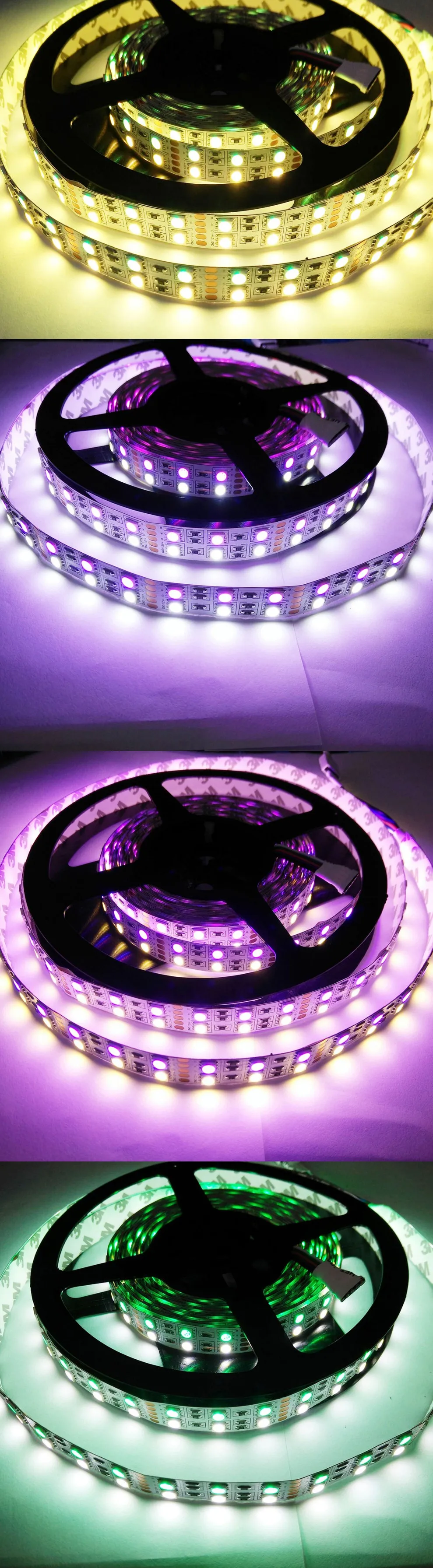 5 м/рулон светодиодные полосы света RGBW RGBWW двухрядный SMD5050 гибкий свет RGB+ белый/теплый белый нет-Водонепроницаемый 5 м 120 светодиодов/м DC24V