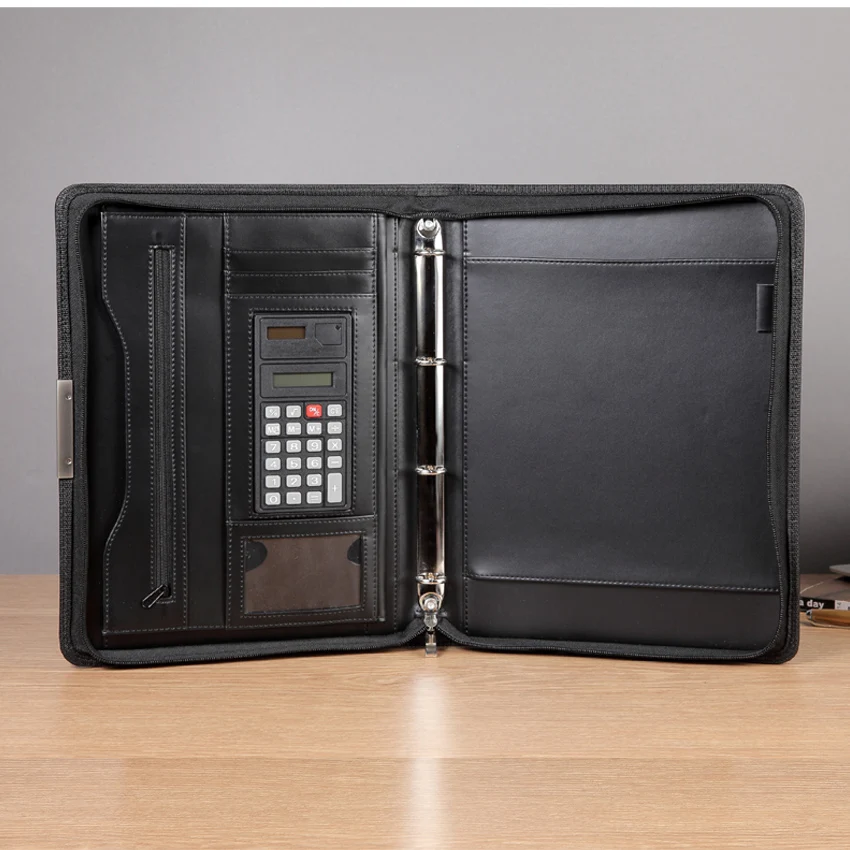 Чехол органайзер для документов на молнии|leather padfolio|padfolio a4a4 padfolio |