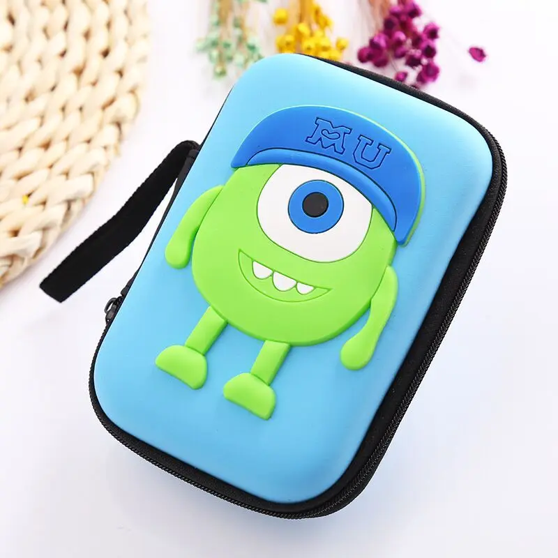 Monster Многофункциональный милый мультфильм аниме квадратный Мобильный телефон наушники зарядный кабель сумка для хранения карты памяти U диск на молнии чехол для хранения - Цвет: Monster