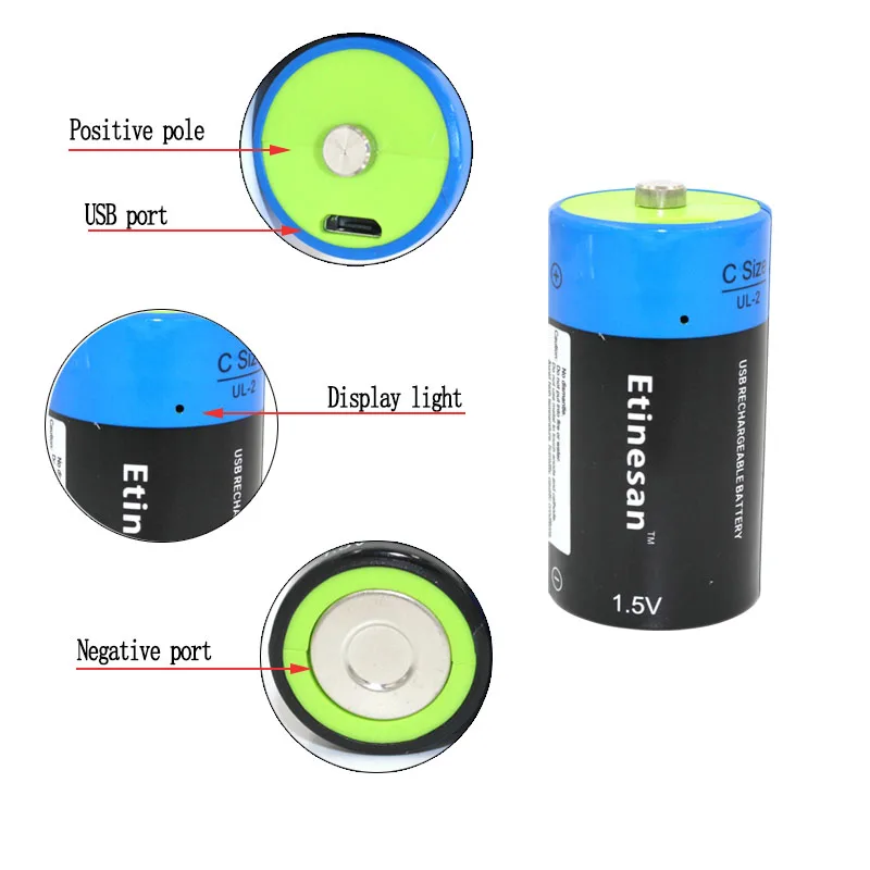 4 шт. литий полимерные аккумуляторные батарейки 1 5 в МВт/ч|li-ion battery|rechargeable batterybattery c
