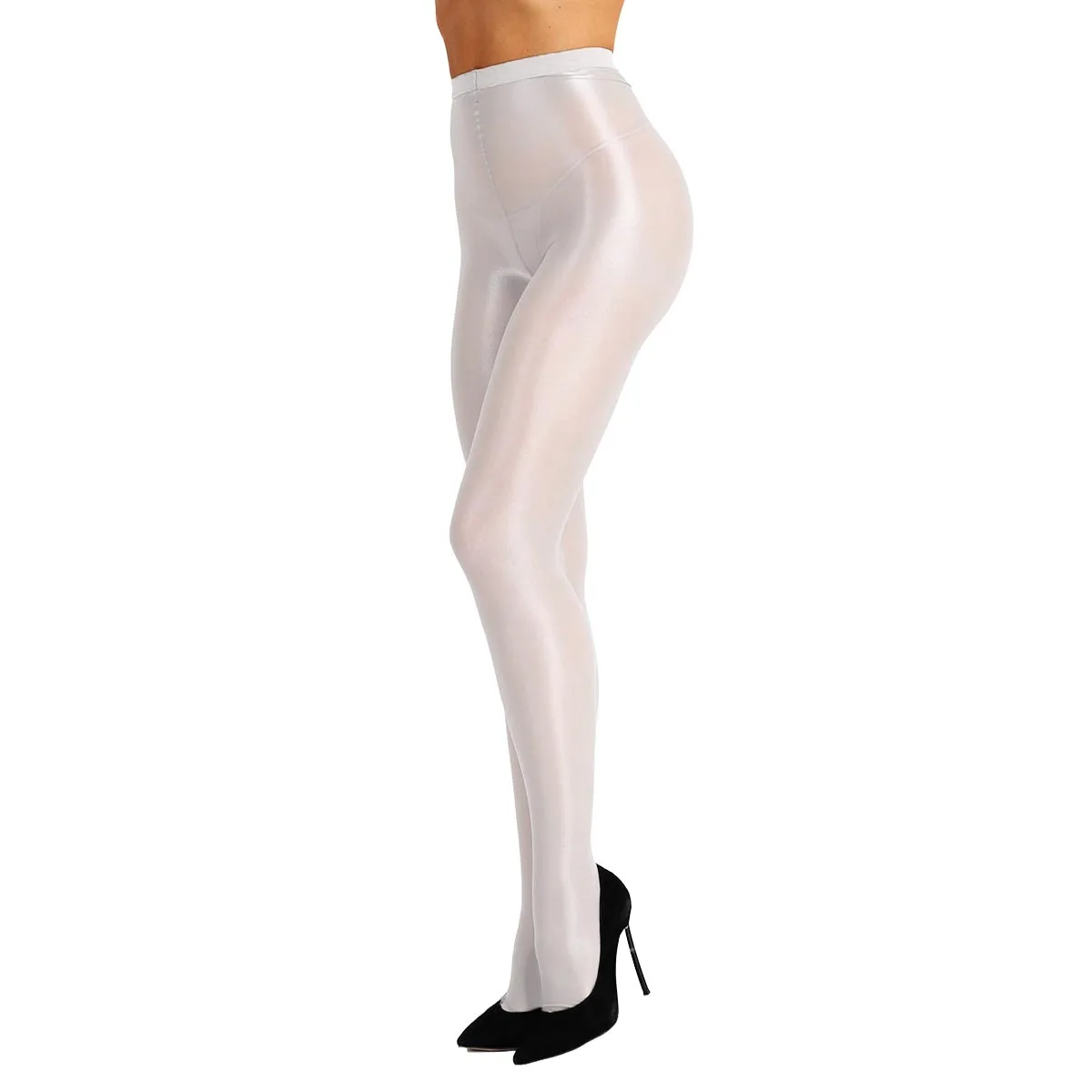 Women Tummy Control Ultra Shimmery Stretchy 70D Thickness Shiny Stockings Nightclub Rave Sexy Pantyhose Performance Dance Tights |