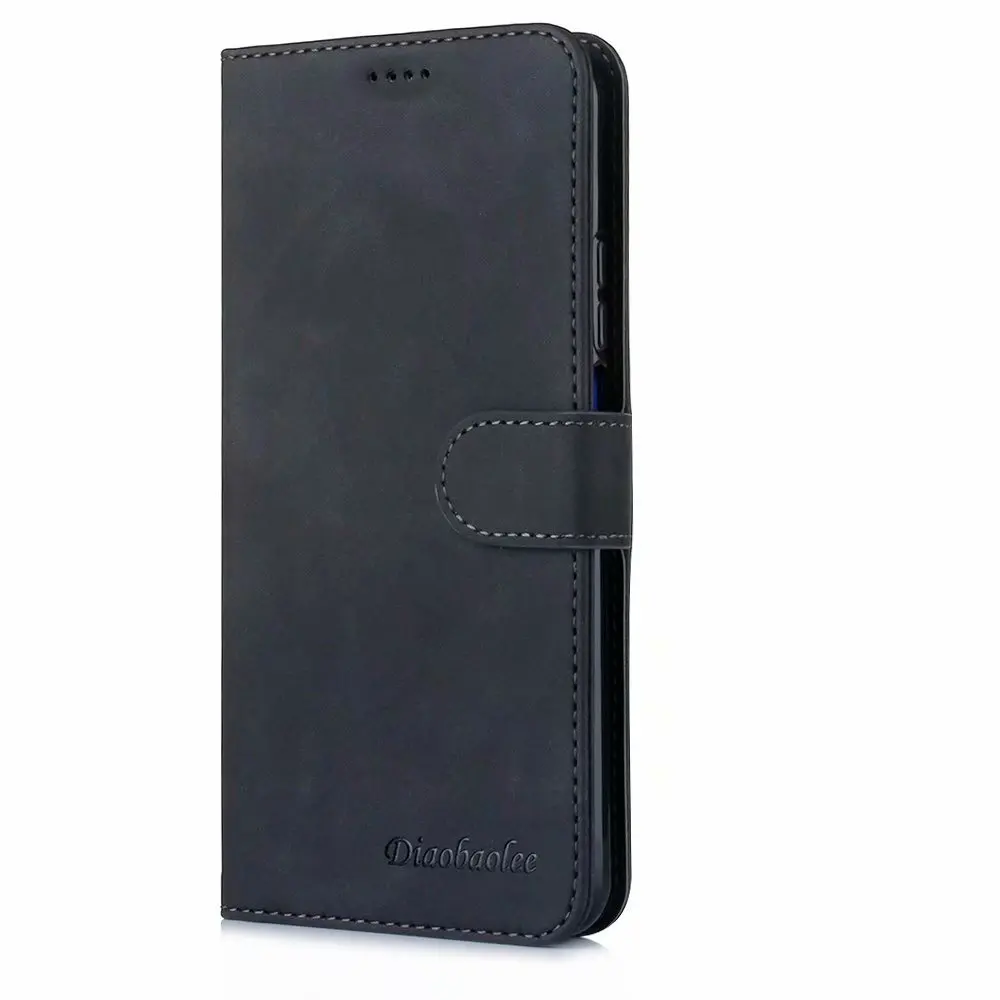 Кожаный чехол для huawei Honor 20, чехол p20 p20 pro p20 lite, откидной Чехол psmart plus, кошелек, чехол-книжка с подставкой - Цвет: Black