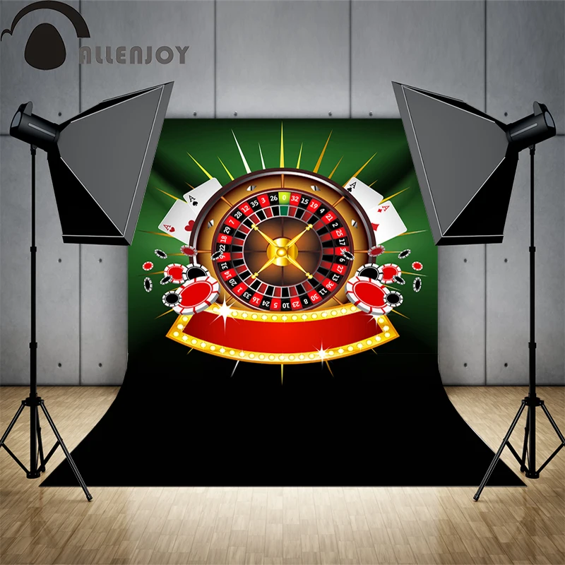 Allenjoy фоны для фотосъемки Казино Покер рулетка азартные игры дом блестящие Фото