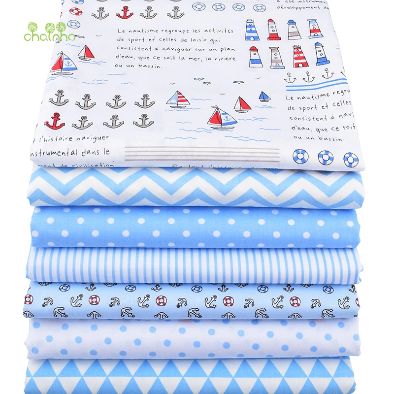 Ткань из саржевого хлопка с принтом Chainho для самостоятельного шитья/ткани узором