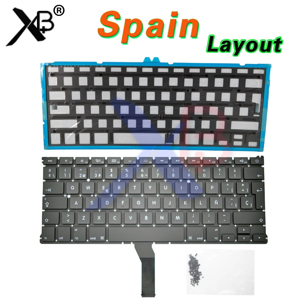 SP испанская стандартная клавиатура/подсветка с подсветкой + 100 шт. винтов