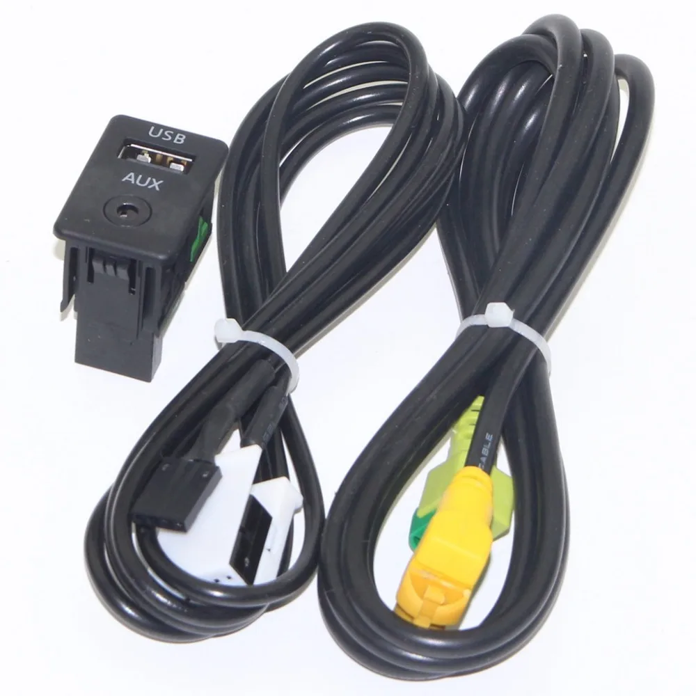 Автомобиль AUX и USB Подключите коммутатор адаптер жгута проводов косичку CC 2009-2013