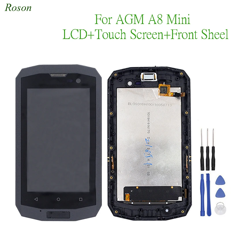 Оригинальный ЖК дисплей и сенсорный экран Roson AGM A8 Mini дигитайзер с рамкой в сборе