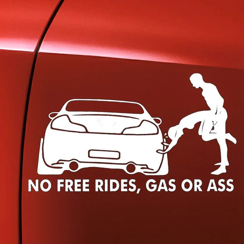 20*8CM GAS OR ASS No Free Rides Funny Vinyl Decals Car Sticker Window Bumper Body Styling Decorating | Автомобили и мотоциклы
