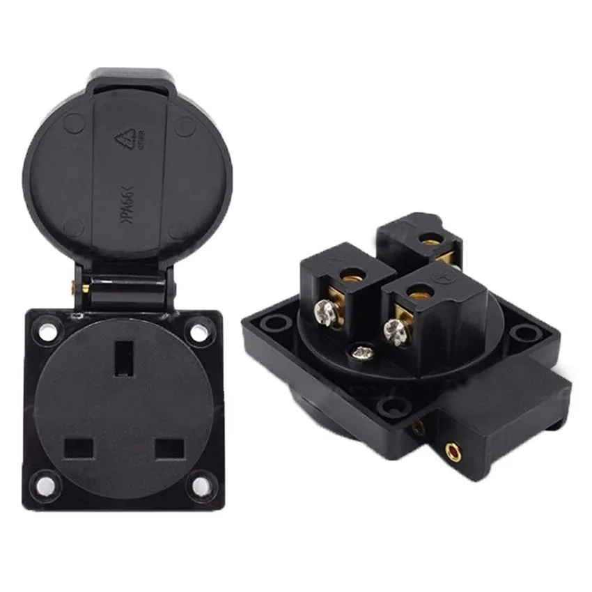 Великобритания Черный Синий 13A 250V IP44 UK многофункциональный 2P + E уличная