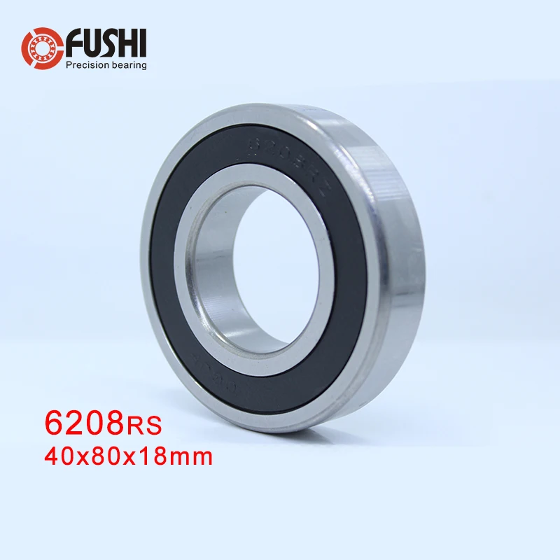 6208RS подшипник ABEC 3 (1 шт.) 40x80x18 мм Глубокий паз 6208 2RS шарикоподшипники 6208RZ 180208 RZ RS EMQ