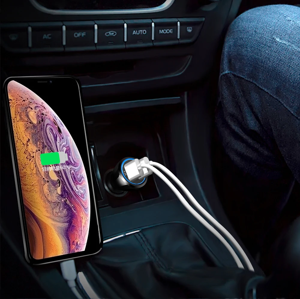 Автомобильное зарядное устройство Natrberg USB для быстрой зарядки 3,0 huawei P20 Pro Xiaomi Mi9 QC 3,0 быстрое зарядное устройство для мобильного телефона