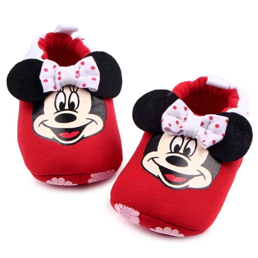 Удобная обувь для новорожденных малышей с Минни Scarpe мягкая подошва Chaussure Mickey