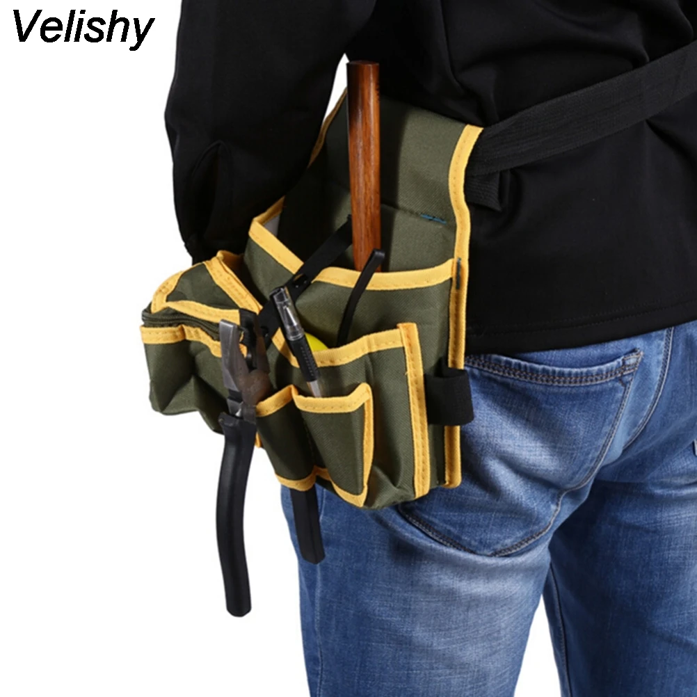 1 шт. полотняная Сумочка Velishy с несколькими карманами и ремнем|waist pack|canvas pouch bagbelt with