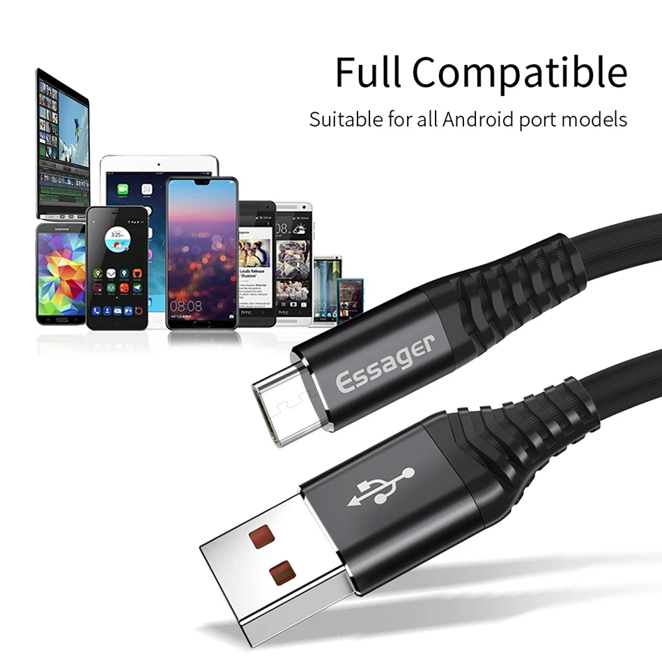 Essager usb type-C кабель для быстрой зарядки для samsung Galaxy S9 Plus huawei P10 P20 Xiaomi кабель USB C type-c USB-C шнур