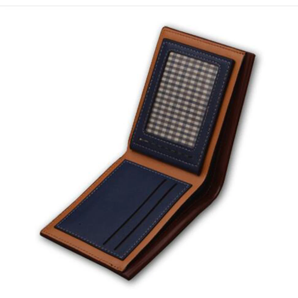 Мужской кошелек дизайнерский Известный люксовый бренд короткие кожаные