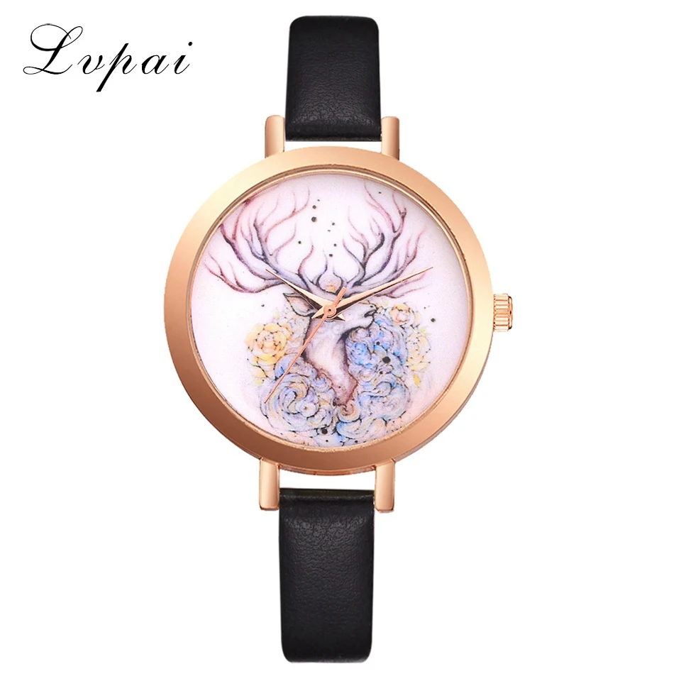 Lvapi часы женские летние нарядные кварцевые из искусственной кожи модные с